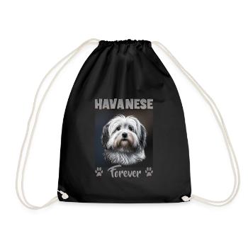 Hunde Spruch Havaneser Design für Hundeliebhaber - Turnbeutel - Schwarz - Vorne