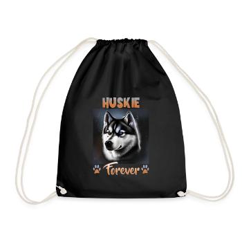 Hunde Spruch Huskie Design für Hundeliebhaber - Turnbeutel - Schwarz - Vorne