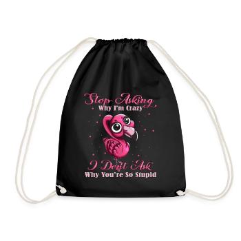 Cadeau de flamant mignon avec un dicton diabolique - Sac de sport léger - noir - Devant