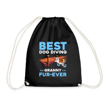 Conception de plongée à quai pour le saut de chien et le chien de quai - Sac de sport léger - noir - Devant