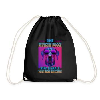Hunde Deutsche Dogge Design für Hundeliebhaber - Turnbeutel - Schwarz - Vorne