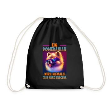Hunde Spruch Pomeranian Design für Hundeliebhaber - Turnbeutel - Schwarz - Vorne
