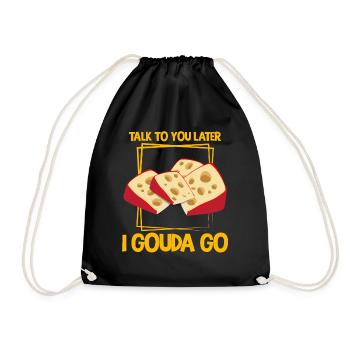 Devis fromagerie pour les amateurs de fromage Gouda et de Gouda - Sac de sport léger - noir - Devant