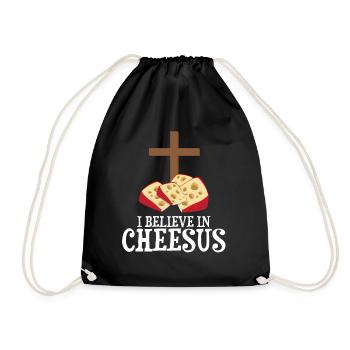 Gouda-Käse-Design für Gouda Fnas und Charcuterie - Turnbeutel - Schwarz - Vorne