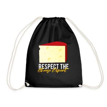 Gouda lovers for smoked Gouda - Drawstring Bag - black - Front