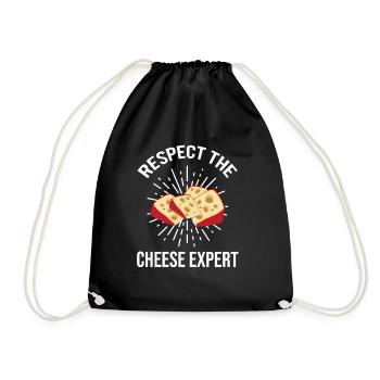 Charcuterie design for cheesemakers - Drawstring Bag - black - Front