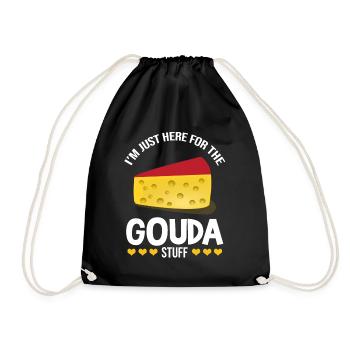 Devis fromagerie pour les amateurs de fromage Gouda et de Gouda - Sac de sport léger - noir - Devant