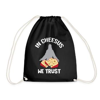 Gouda lovers for smoked Gouda - Drawstring Bag - black - Front