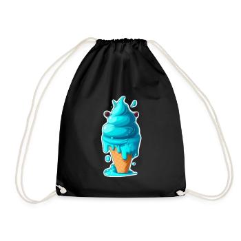 Crème glacée Crème glacée molle Je suis ici pour la crème glacée - Sac de sport léger - noir - Devant