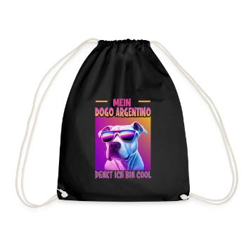 Hunde Spruch Dogo Argentino Design für - Turnbeutel - Schwarz - Vorne