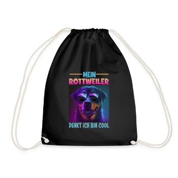 Hunde Spruch Rottweiler Design für Hundeliebhaber - Turnbeutel - Schwarz - Vorne