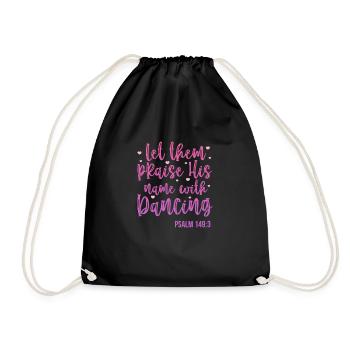 Ballett Ballerina Ballet-Tänzerin Tanzen Geschenk - Turnbeutel - Schwarz - Vorne