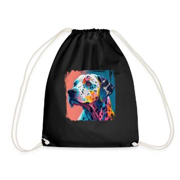 Dog saying Dalmatian design for dog lovers - Drawstring Bag - black - Front