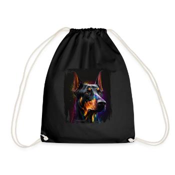 Dog saying Doberman design pour les amoureux des chiens - Sac de sport léger - noir - Devant