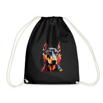 Dog saying Doberman design pour les amoureux des chiens - Sac de sport léger - noir - Devant