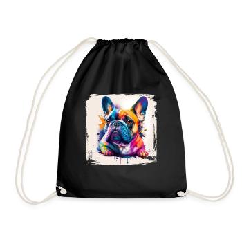Chiens Français Bulldog Amateurs de chiens - Sac de sport léger - noir - Devant