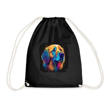 Hunde Spruch Golden Retriever Design - Turnbeutel - Schwarz - Vorne