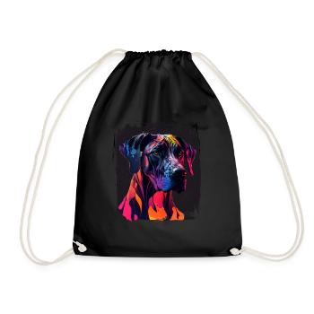 Chien disant Dogue allemand pour les amoureux des chiens - Sac de sport léger - noir - Devant