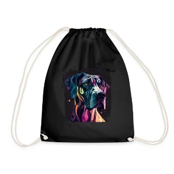 Chien disant Dogue allemand pour les amoureux des chiens - Sac de sport léger - noir - Devant
