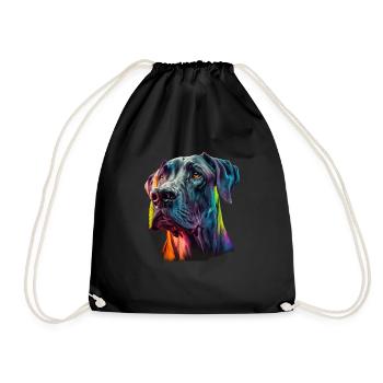 Dog saying Great Dane for dog lovers - Drawstring Bag - black - Front
