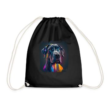Dog saying Great Dane for dog lovers - Drawstring Bag - black - Front