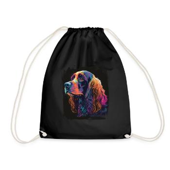 Dog Saying Cocker Spaniel for Dog Lovers - Drawstring Bag - black - Front
