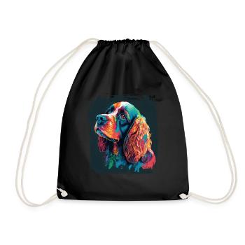 Dog saying Cocker Spaniel pour les amoureux des chiens - Sac de sport léger - noir - Devant
