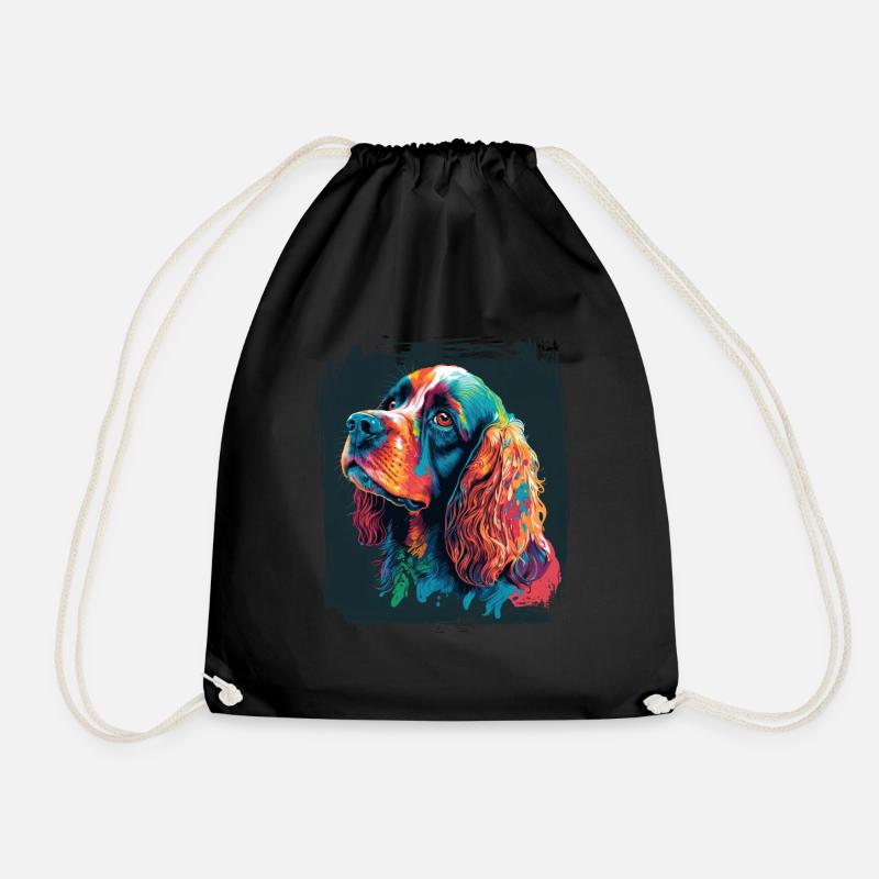 Dog saying Cocker Spaniel for dog lovers - Drawstring Bag - black