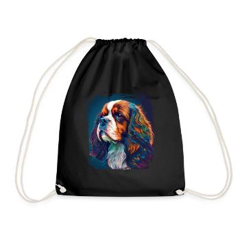 Dog saying Cavalier Spaniel for dog lovers - Drawstring Bag - black - Front