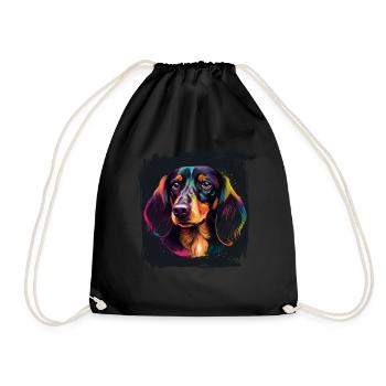 Hunde Spruch Dachshund Design für Hundeliebhaber - Turnbeutel - Schwarz - Vorne