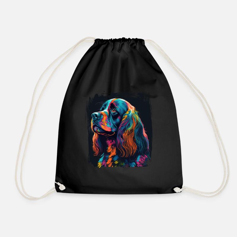 Dog saying Cocker Spaniel for dog lovers - Drawstring Bag - black