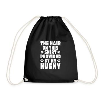 Husky Dog Dogs Siberian Husky Gift - Drawstring Bag - black - Front