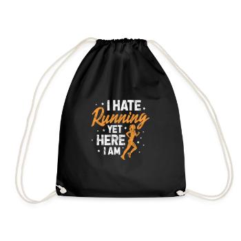 Running Runner Jogging Jogging Runner Cadeau - Sac de sport léger - noir - Devant