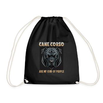 Hunde Spruch Cane Corso Design für Hundeliebhaber - Turnbeutel - Schwarz - Vorne