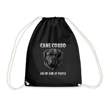 Hunde Spruch Cane Corso Design für Hundeliebhaber - Turnbeutel - Schwarz - Vorne