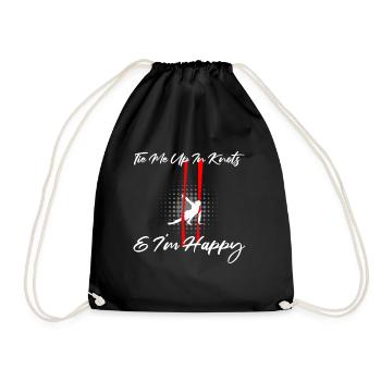 Aerial Silk Dancer for Aerial Ribbon and Aerialist - Drawstring Bag - black - Front