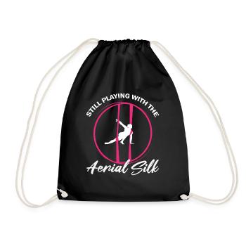 Aerial Silks für Aerial Yoga und Aerial Gymnastics - Turnbeutel - Schwarz - Vorne