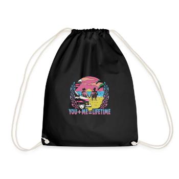 Valentinstag Geschenke Liebhaber Und Paare Designs - Turnbeutel - Schwarz - Vorne