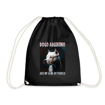 Hunde Spruch Dogo Argentino Design für - Turnbeutel - Schwarz - Vorne