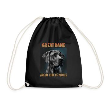 Dog saying Great Dane for dog lovers - Drawstring Bag - black - Front