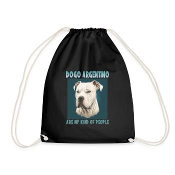 Hunde Spruch Dogo Argentino Design für - Turnbeutel - Schwarz - Vorne