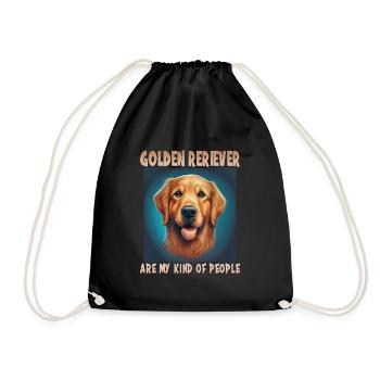 Hunde Spruch Golden Retriever Design - Turnbeutel - Schwarz - Vorne