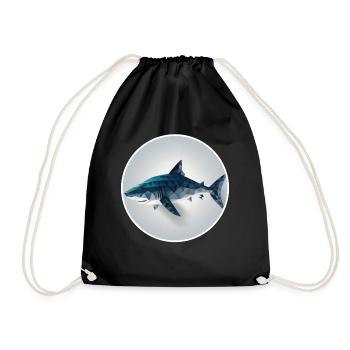 Shark Orca Polygon Geometric Underwater World Ocean - Sac de sport léger - noir - Devant