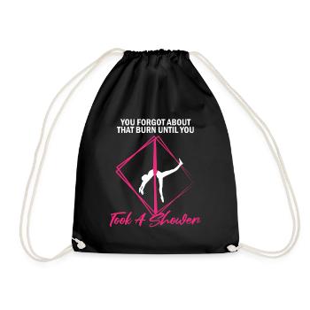 Aerial Silk Dancer for Aerial Ribbon and Aerialist - Drawstring Bag - black - Front