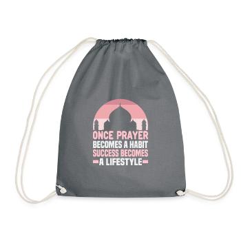 Quran Verse Islam Quotes Muslim Ramadan Texts - Drawstring Bag - grey - Front