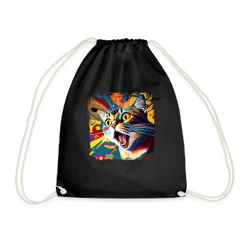 Amoureux des chats Cool Cat Design Cat Mama - Sac de sport léger - noir - Devant