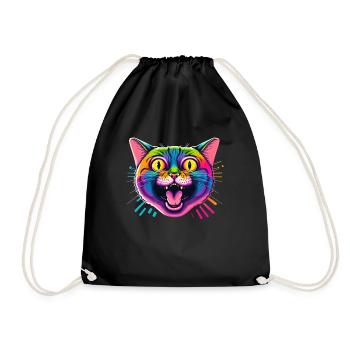Amoureux des chats Cool Cat Design Cat Mama - Sac de sport léger - noir - Devant