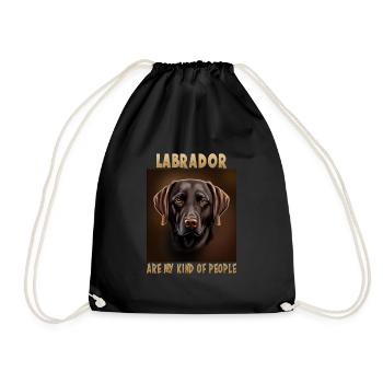 Hunde Spruch Labrador Retriever Design für - Turnbeutel - Schwarz - Vorne