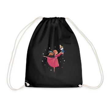 Ballett Ballerina Ballet-Tänzerin Tanzen Geschenk - Turnbeutel - Schwarz - Vorne