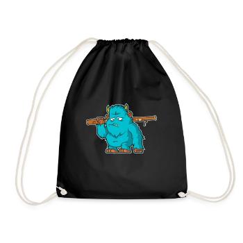 Bassoonist Monster carries an Bassoon for - Turnbeutel - Schwarz - Vorne